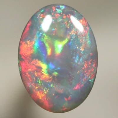 SOLID SEMI BLACK OPAL Beautiful Flame pattern, fire red and blue. SEE VIDEO 